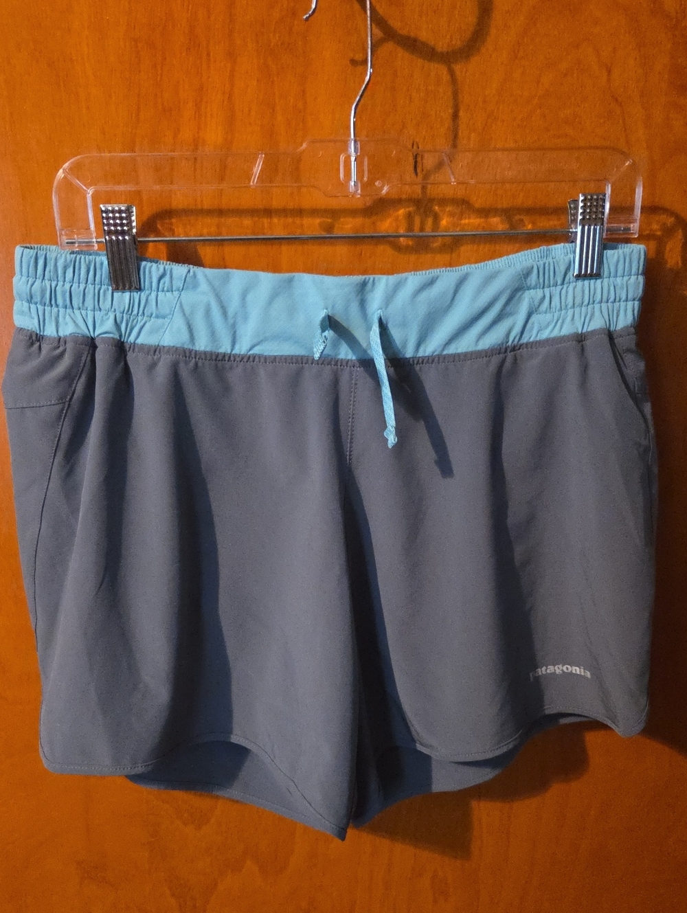 Patagonia Women's Aqua Waistband Gray Athletic Shorts